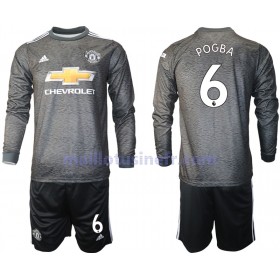 Maillot de Foot Manchester United Paul Pogba 6 Extérieur 2020-21 Manches Longues - Enfant